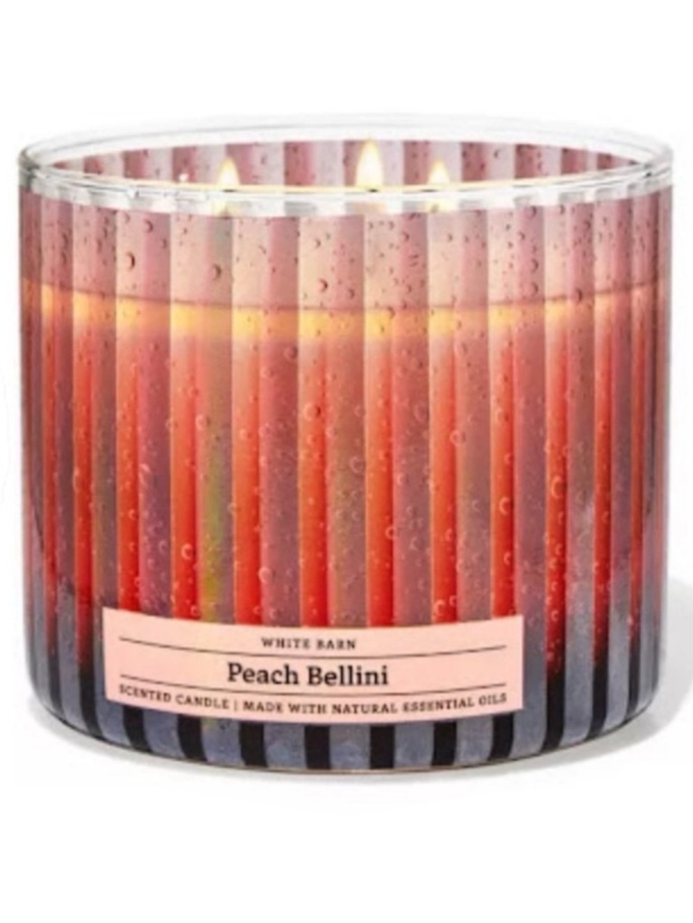 Bath & Body Works White Barn Peach Bellini 3 Wick Candle